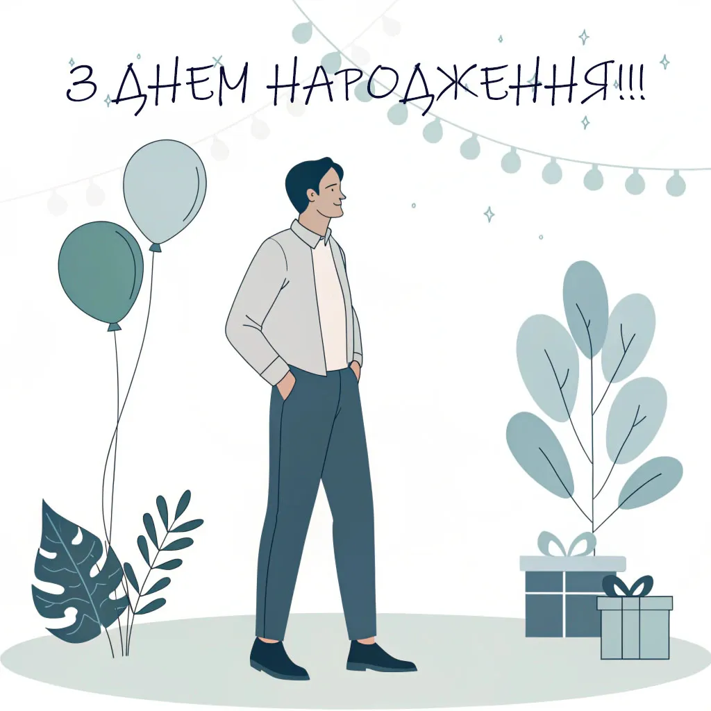 Картинка з днем народження мужчині